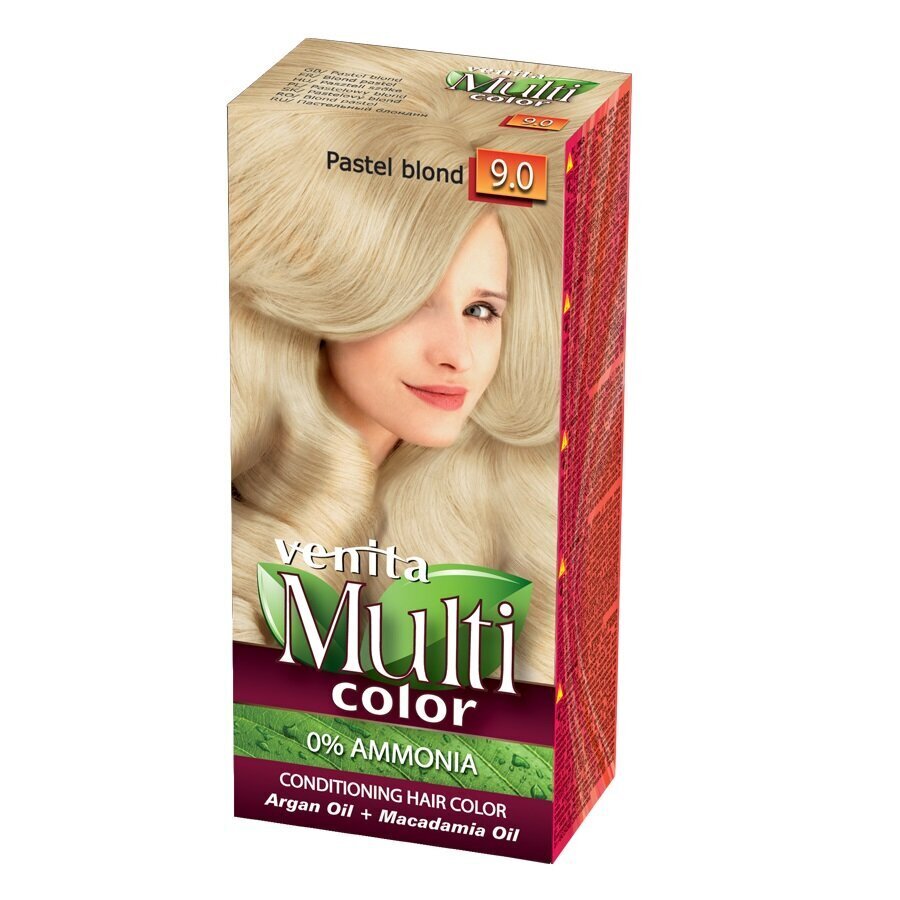 Ammoniaagivaba juuksevärv Venita MultiColor, 9,0 Pastel Blond, 1 tk цена и информация | Juuksevärvid | hansapost.ee