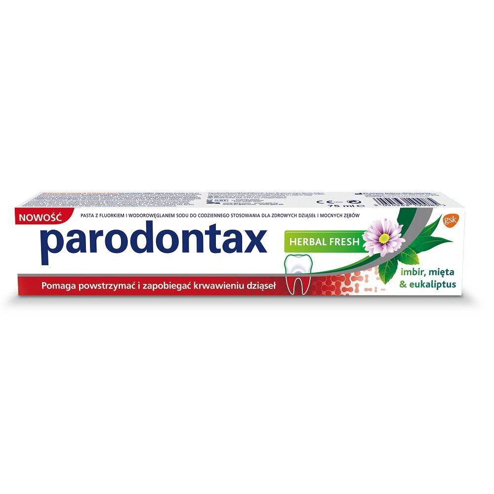 Hambapasta Parodontax Herbal Fresh, 75 ml цена и информация | Hambaharjad, hampapastad ja suuloputusvedelikud | hansapost.ee