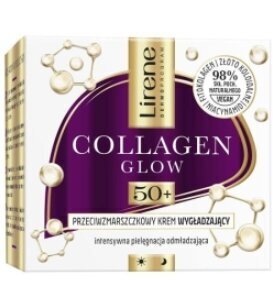 Silendav näokreem kortsude vastu Lirene Collagen Glow 50+, 50 ml hind ja info | Näokreemid | hansapost.ee