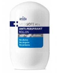 Deodorant Anida Medisoft Men Roll On, 50 ml цена и информация | Дезодоранты | hansapost.ee