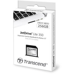 Карта памяти Transcend JetDrive Lite 350 256GB, для Apple MacBook Pro 15" цена и информация | Карты памяти для фотоаппаратов, камер | hansapost.ee