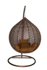 Кресло-качалка с подушкой коричневое цена и информация | Садовые стулья, кресла, пуфы | hansapost.ee