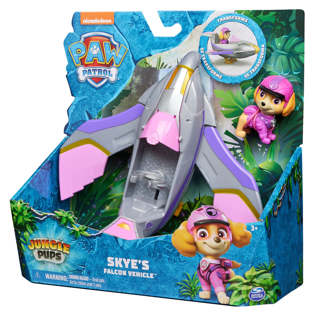 Paw Patrol Jungle Pups Skye Spin Master mängulennuk ja figuurikomplekt цена и информация | Mänguasjad poistele | hansapost.ee