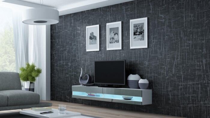 TV alus Cama Meble Vigo, 180x30x40 cm, valge цена и информация | Televiisori alused | hansapost.ee