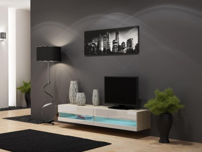 TV alus Cama Meble Vigo New, 180x30x40 cm, pruun цена и информация | Televiisori alused | hansapost.ee