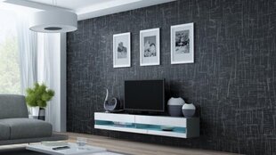 TV alus Cama Meble Vigo New, 180x30x40 cm, hall/valge hind ja info | Televiisori alused | hansapost.ee