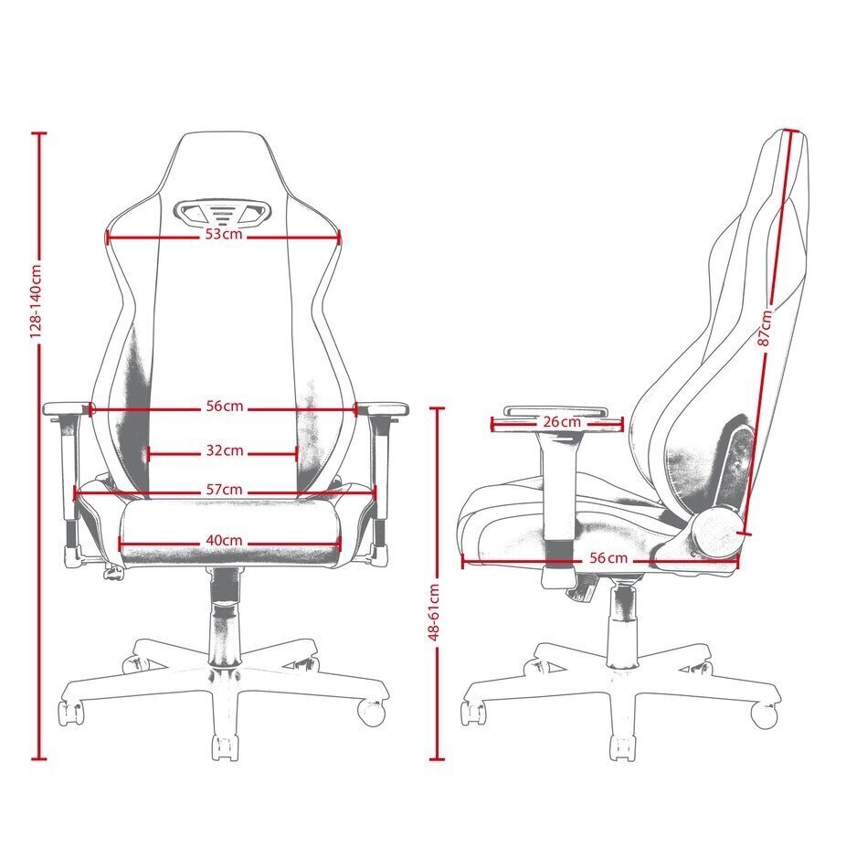 Kontoritool Nitro Concepts S300 Stealth, must цена и информация | Kontoritoolid | hansapost.ee