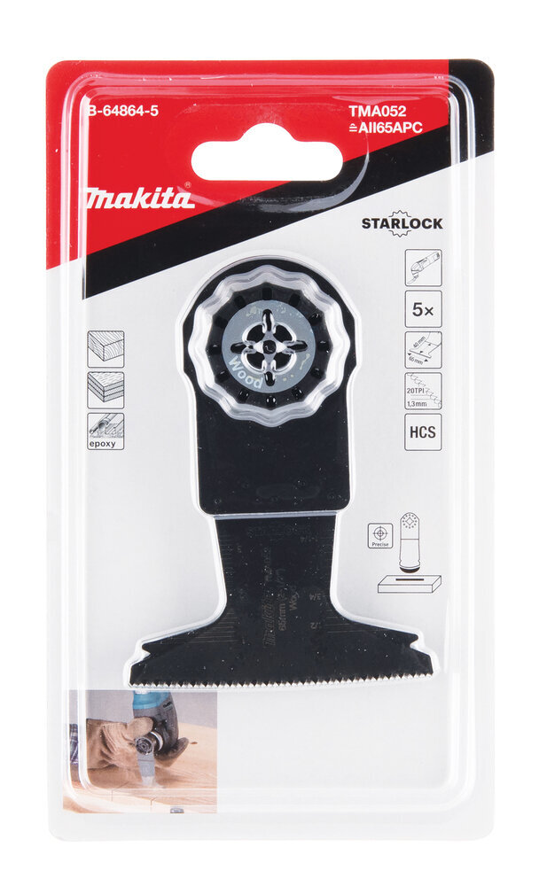 MULTITOOL ristlõikamise saetera 65mm B-64864-5 Makita цена и информация | Käsitööriistad | hansapost.ee