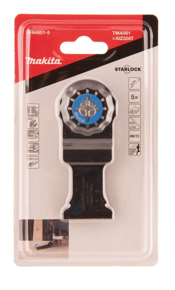 Multitool ristilõikamise saetera 32 mm B-64951-5 Makita hind ja info | Käsitööriistad | hansapost.ee