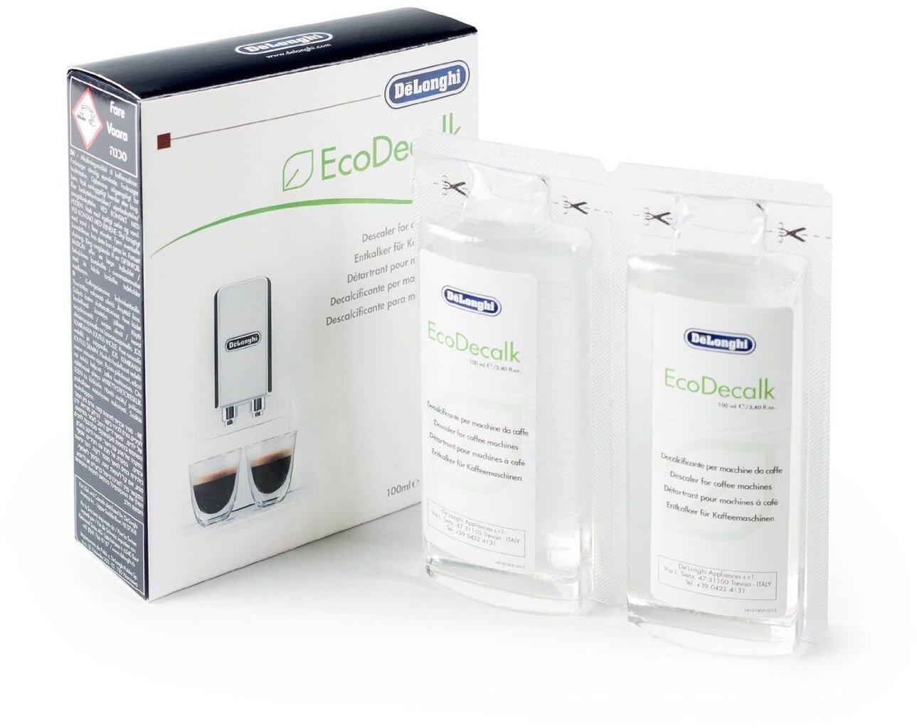 Kohvimasina katlakivieemaldaja EcoDecalk 2 tk x 100ml hind ja info | Puhastusvahendid | hansapost.ee
