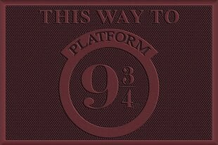 Harry Potter (This Way to Platform 9&¾) резиновый входной коврик | 40x60cm цена и информация | Атрибутика для игроков | hansapost.ee