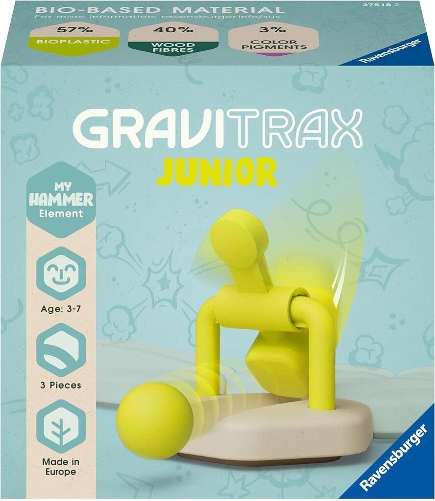 Täiendus konstruktorile Ravensburger GraviTrax Junior Element Hammer цена и информация | Klotsid ja konstruktorid | hansapost.ee