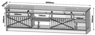 Cama Meble Granero telerilaud, 200x56,7x35 cm, pruun цена и информация |  Тумбы под телевизор | hansapost.ee