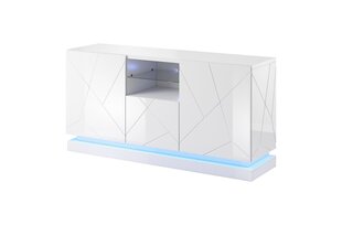 Telerilaud Cama Meble QIU 2D1K, 150x41,5x75 cm, valge цена и информация | Комоды | hansapost.ee