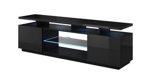 Telerikapp Cama Meble Eva, 180x40x56 cm, must цена и информация | Тумбы под телевизор | hansapost.ee