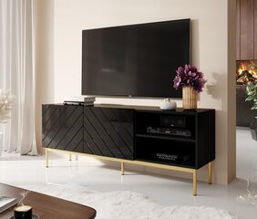 Telerilaud Cama Meble Abeto, 150x42x60 cm, must цена и информация | Тумбы под телевизор | hansapost.ee