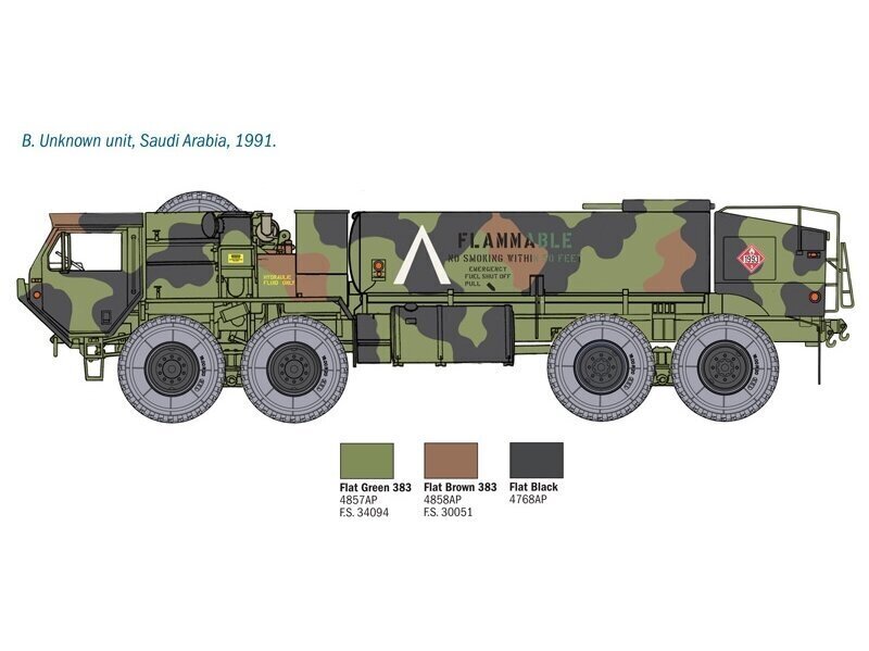 Konstruktor Italeri - M978 Fuel Servicing Truck, 1/35, 6554 hind ja info | Klotsid ja konstruktorid | hansapost.ee