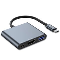 Tech - Protect V1 USB-C Multiport Адаптер | USB 3.0 | HDMI | USB-C | черный цена и информация | Адаптеры, USB-разветвители | hansapost.ee