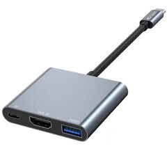 Tech - Protect V1 USB-C Multiport Адаптер | USB 3.0 | HDMI | USB-C | черный цена и информация | Адаптеры, USB-разветвители | hansapost.ee