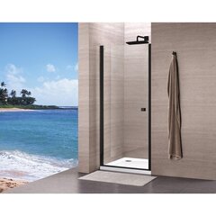 Dušiuks Mesina black D-100, 100 cm price and information | Shower walls and shower doors | hansapost.ee