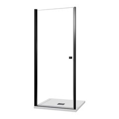 Dušiuks Mesina black D-100, 100 cm price and information | Shower walls and shower doors | hansapost.ee