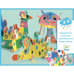 Paberi kunstikomplekt - Kolm 3D looma Djeco DJ08983 price and information | Educational children's toys | hansapost.ee