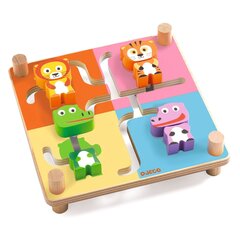 Развивающая деревянная игра Лабиринт животных DJECO DJ01611 цена и информация | Развивающие игрушки для детей | hansapost.ee