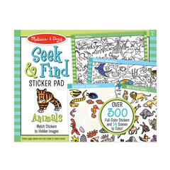 MELISSA & DOUG альбом с наклейками Seek & Find животные цена и информация | Развивающие игрушки для детей | hansapost.ee