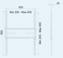 Teleri video seinakinnitus Omb FIX-BIG 900 price and information | TV wall mounts and holders | hansapost.ee