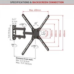 Настенное крепление для ТВ Barkan E3433 цена и информация | Кронштейны и крепления для телевизоров | hansapost.ee