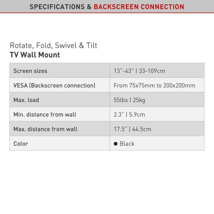 Teleri seinakinnitus Barkan AL240, 13"-43", 25 kg, 200x200 mm цена и информация | Teleri seinakinnitused ja hoidjad | hansapost.ee