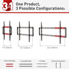 Teleri seinakinnitus Barkan AL40T, 13"-90", 60 kg, 600x400 mm hind ja info | Teleri seinakinnitused ja hoidjad | hansapost.ee