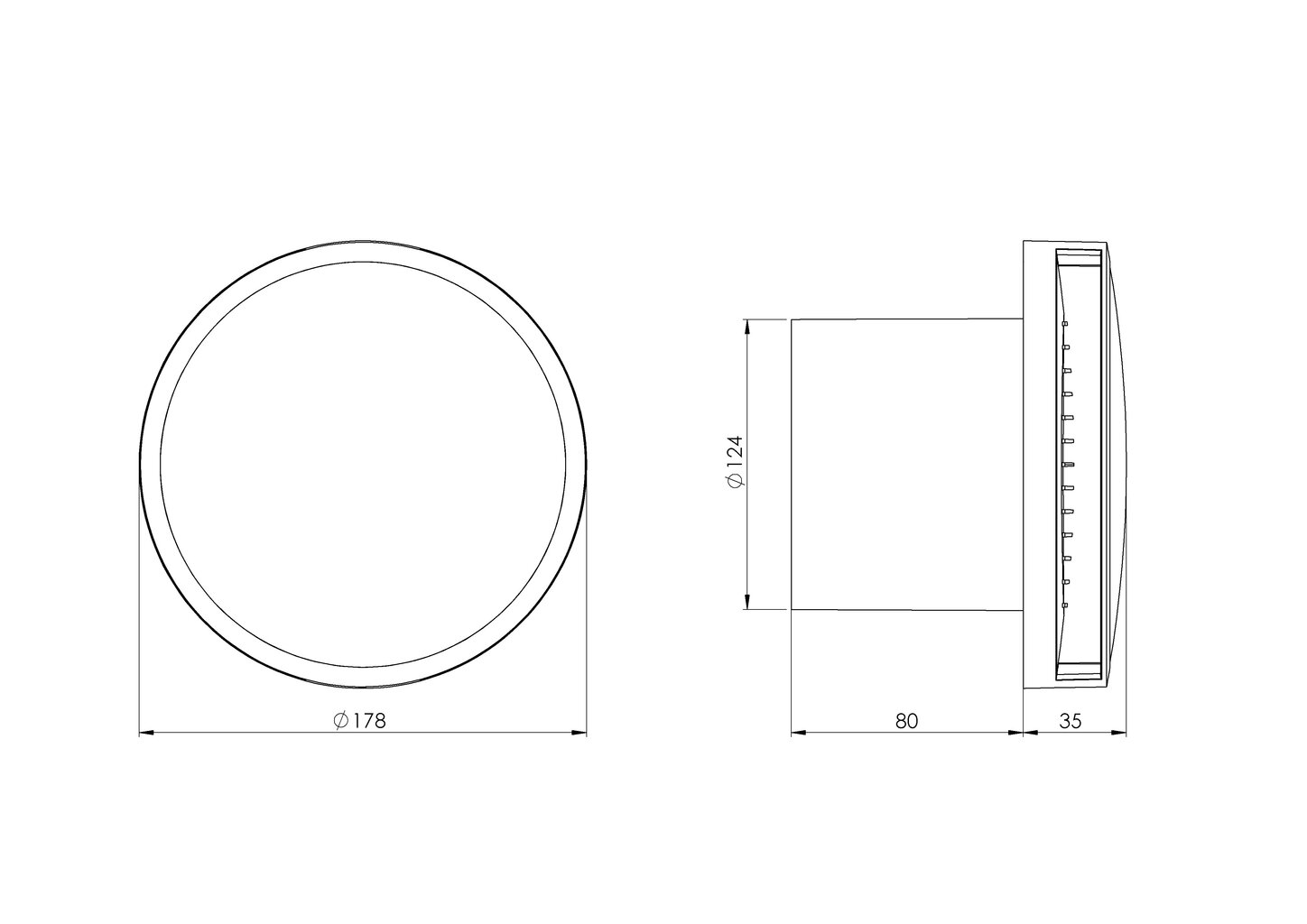 Elektriventilaator Europlast E-Extra Eat125A, Ø125mm, sulgurkaanega, kuullaagriga, antratsiit hind ja info | Vannitoa ventilaatorid | hansapost.ee