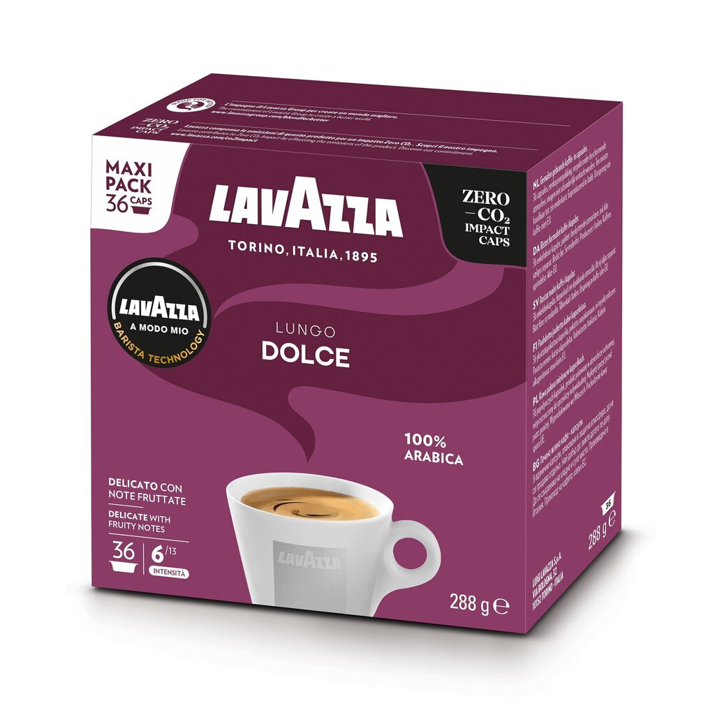 Kohvikapslid Lavazza A Modo Mio Lungo Dolce, 288g цена и информация | Kohv ja kakao | hansapost.ee