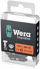 Wera 855/1 Impaktor otsakud PZ 2 x 25mm, 10tk hind ja info | Käsitööriistad | hansapost.ee