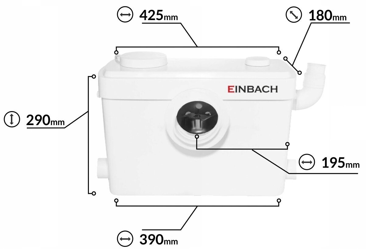 Fekaalipump SANMATIC PRO koos purustajaga 600W / 230V EINBACH hind ja info | Reoveepumbad | hansapost.ee