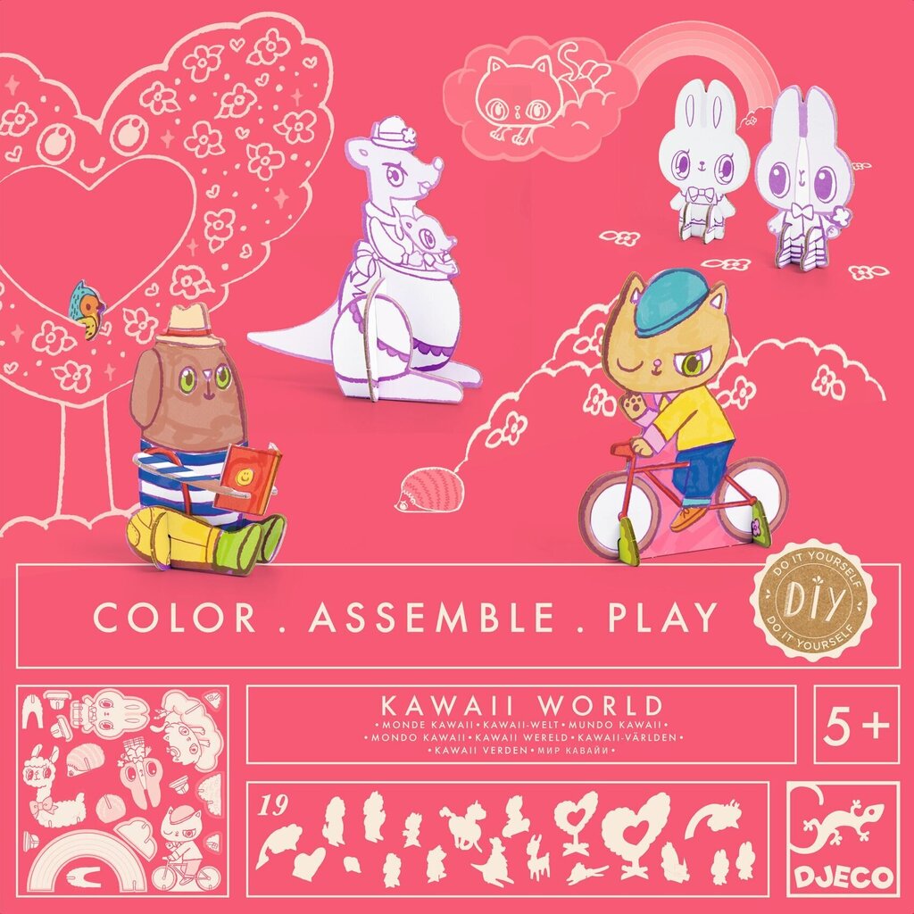 Color-Collect-Play (DIY) – Kawaii World, Djeco DJ08007 цена и информация | Arendavad laste mänguasjad | hansapost.ee