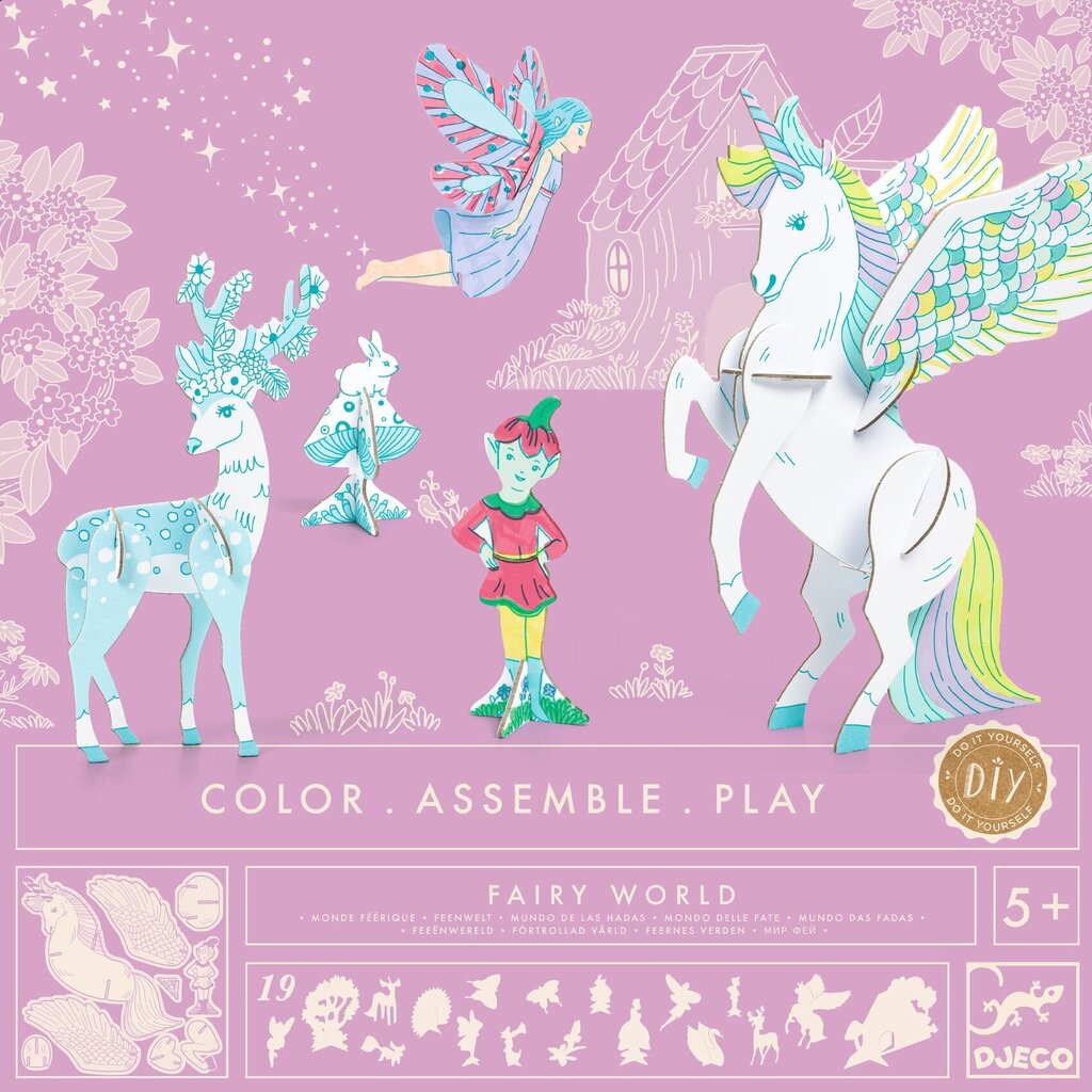 Color-Collect-Play (DIY) – Fairyland, Djeco DJ08008 цена и информация | Arendavad laste mänguasjad | hansapost.ee