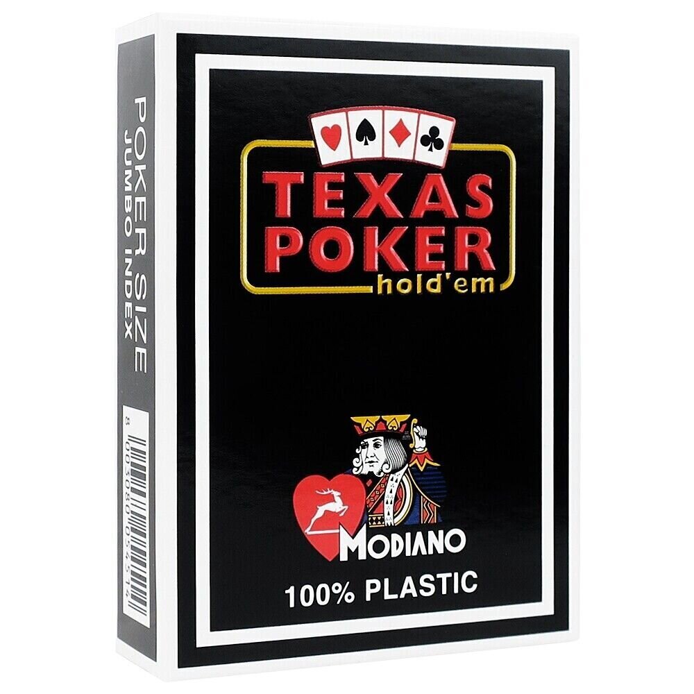 Mängukaardid Modiano Texas Poker Hold Em, must hind ja info | Hasartmängud ja pokker | hansapost.ee