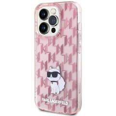 Karl Lagerfeld KLHCP15XHNCMKLP iPhone 15 Pro Max 6.7" розовый жесткий чехол Monogram Choupette цена и информация | Чехлы для телефонов | hansapost.ee