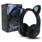 Riff P39M Bluetooth-peakomplekt mikrofoniga + Led Cat Ears Black цена и информация | Kõrvaklapid | hansapost.ee