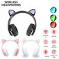 Riff P39M Bluetooth-peakomplekt mikrofoniga + Led Cat Ears Black цена и информация | Kõrvaklapid | hansapost.ee