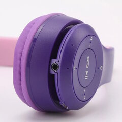 Riff P47 Bluetooth-peakomplekt mikrofoniga + RGB Cat Ears Purple hind ja info | Kõrvaklapid | hansapost.ee