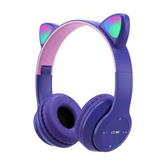 Riff P47 Bluetooth-peakomplekt mikrofoniga + RGB Cat Ears Purple hind ja info | Kõrvaklapid | hansapost.ee