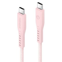 Кабель ENERGEA Flow USB-C - USB-C 1,5 м, розовый 240 Вт 5A PD Fast Charge цена и информация | Кабели для телефонов | hansapost.ee