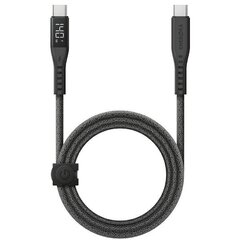 ENERGEA kabel Flow USB-C - USB-C Digital Display 1.5m czarny|black 240W 5A PD Fast Charge цена и информация | Кабели для телефонов | hansapost.ee