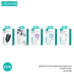 USAMS CC180 65W цена и информация | Зарядные устройства для телефонов | hansapost.ee