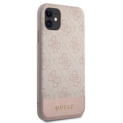 Guess GUHCN61G4GLPI iPhone 11 6,1" | Xr różowy|pink hard case 4G Stripe Collection цена и информация | Чехлы для телефонов | hansapost.ee