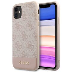 Guess GUHCN61G4GLPI iPhone 11 6,1" | Xr różowy|pink hard case 4G Stripe Collection цена и информация | Чехлы для телефонов | hansapost.ee