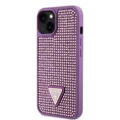 Guess Rhinestones Triangle Metal Logo Case for iPhone 13 Purple цена и информация | Чехлы для телефонов | hansapost.ee